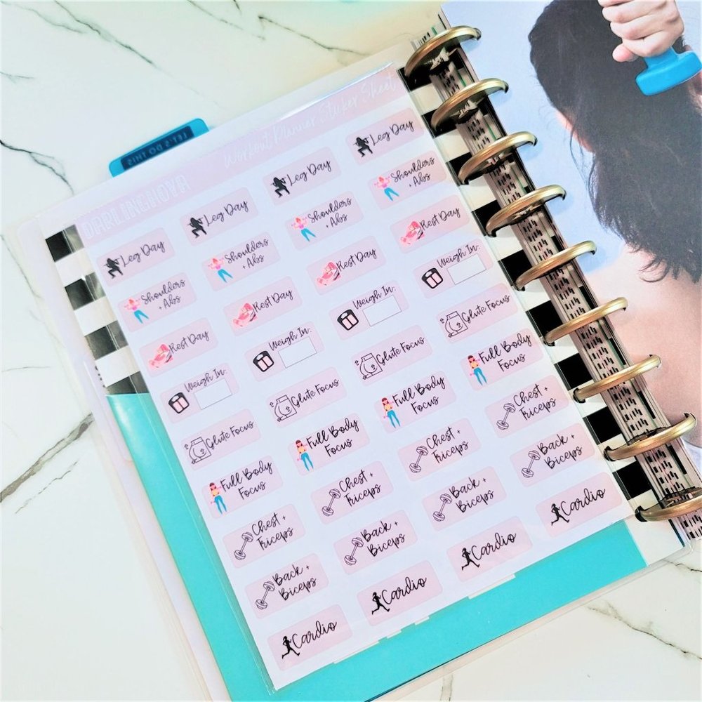 Workout Compound Movement Planner Stickers - Picture 3 of 5